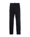 Dsquared2 One Pleat Cotton Pants In Black