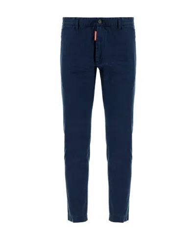 Dsquared2 Straight Leg Cropped Chinos In Black