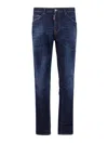 Dsquared2 Slim-fit Five-pocket Jeans With Contrast Stitching In Blue