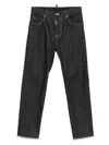 Dsquared2 Straight-leg Denim Jeans With Cotton-elastane Blend In Black