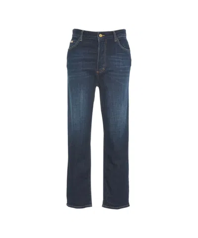 Dsquared2 Straight Leg Denim With Five-pocket Design In Blue