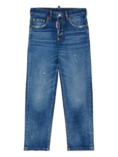 Dsquared2 Kids' Straight-leg Jeans In Blue