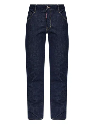 Dsquared2 Straight Leg Jeans In Blue