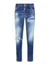 Dsquared2 Straight Leg Jeans In Blue