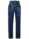 Dsquared2 Boston Basic Wash Straight-leg Jeans In Blue