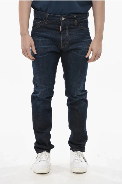 Dsquared2 Straight-leg Jeans Cool Guy With Printed Logo 17cm In Blue