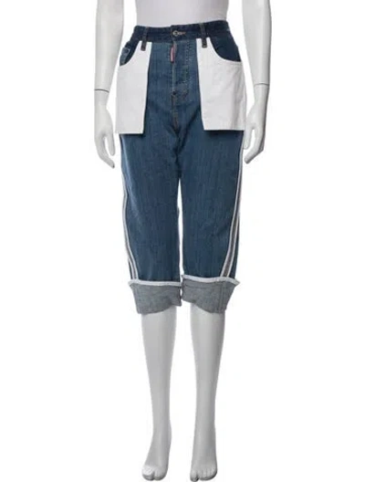 Pre-owned Dsquared2 Straight Leg Pants In Blue