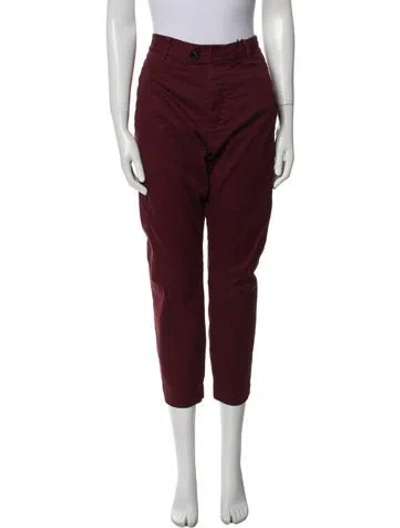 Pre-owned Dsquared2 Straight Leg Pants In Burgundy