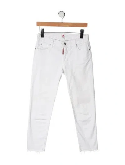 Pre-owned Dsquared2 Straight Leg Pants In Neutrals/white