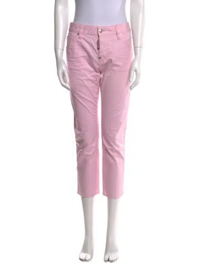 Pre-owned Dsquared2 Straight Leg Pants In Pink