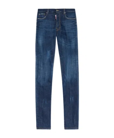 Dsquared2 Straight-leg Skinny-cut Jeans In Blue