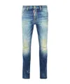 Dsquared2 Straight Leg Slim Jeans In Blue