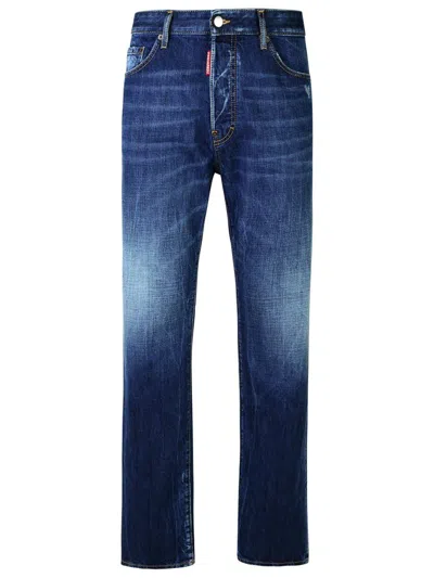 Dsquared2 Straight Leg Slim Jeans In Blue