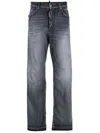 DSQUARED2 DSQUARED2 STRAIGHT LEG STONEWASHED COTTON JEANS