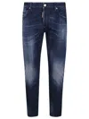 Dsquared2 Straight Leg Denim Trousers Stretch In Blue