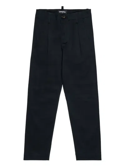 Dsquared2 Kids' Straight-leg Trousers In Black
