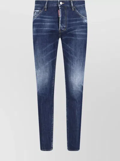 DSQUARED2 STRAIGHT LEG TROUSERS BELT LOOPS