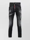 DSQUARED2 STRAIGHT LEG TROUSERS DISTRESSED DETAILING