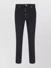 Dsquared2 Straight Leg Trousers With Belt Loops In Black