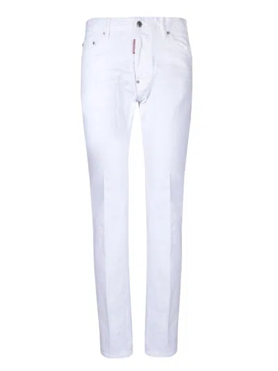 DSQUARED2 DSQUARED2 STRAIGHT LEG WHITE JEANS