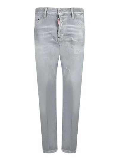 Dsquared2 Straight Skater Jeans In Gray