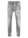 Dsquared2 Grey Skater Jean In Frayed Details