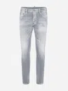 Dsquared2 Grey Stretch Denim Skater Jean Jeans In Grey