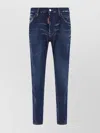 DSQUARED2 STRAIGHT STYLE DENIM TROUSERS WITH CONTRAST STITCHING