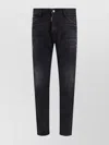 DSQUARED2 STRAIGHT STYLE DENIM TROUSERS WITH FADED EFFECT