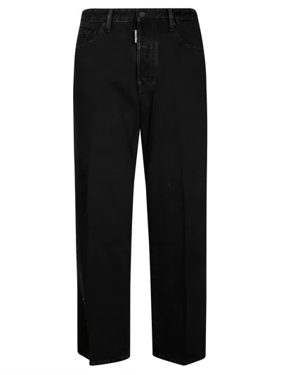 Dsquared2 Straight-leg Black Pants With Five Pockets