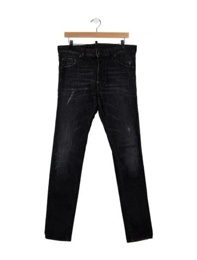 Pre-owned Dsquared2 Straight-leg Jeans In Black