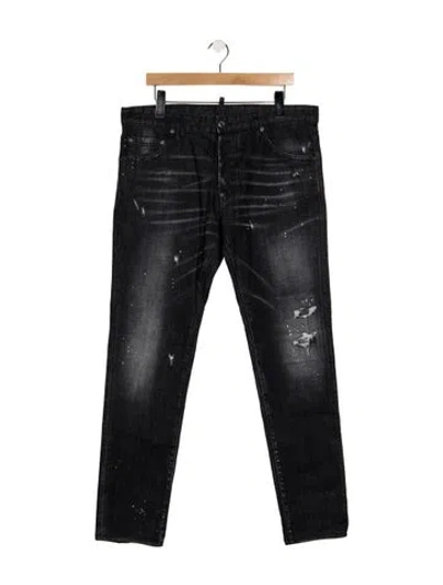 Pre-owned Dsquared2 Straight-leg Jeans In Black