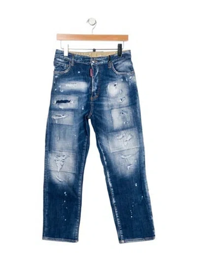 Pre-owned Dsquared2 Straight-leg Jeans In Blue