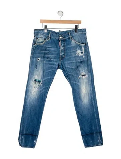 Pre-owned Dsquared2 Straight-leg Jeans In Blue