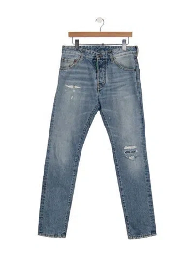 Pre-owned Dsquared2 Straight-leg Jeans In Blue