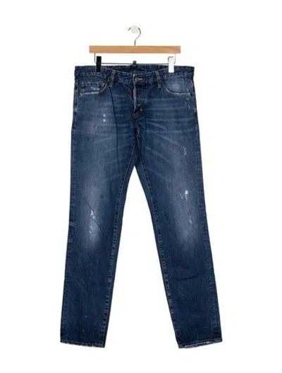 Pre-owned Dsquared2 Straight-leg Jeans In Blue
