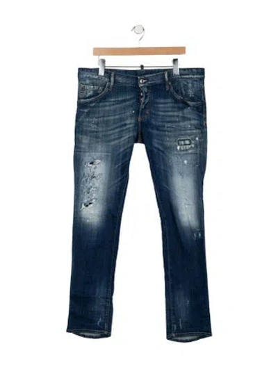 Pre-owned Dsquared2 Straight-leg Jeans In Blue