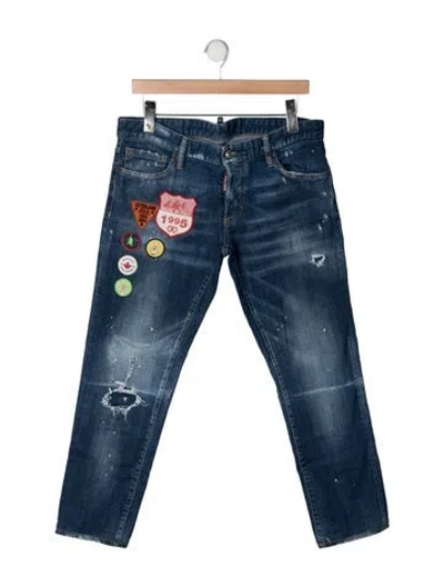 Pre-owned Dsquared2 Straight-leg Jeans In Blue