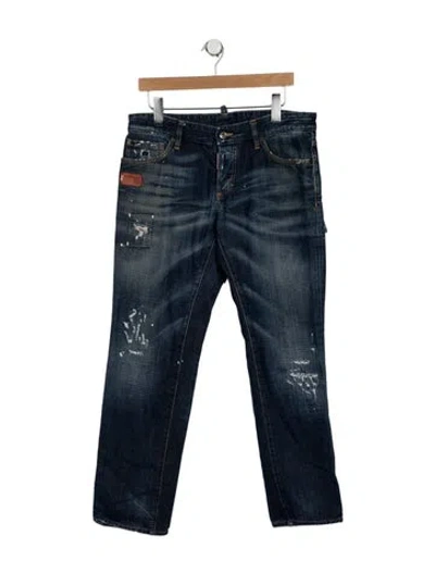 Pre-owned Dsquared2 Straight-leg Jeans In Blue