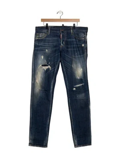 Pre-owned Dsquared2 Straight-leg Jeans In Blue