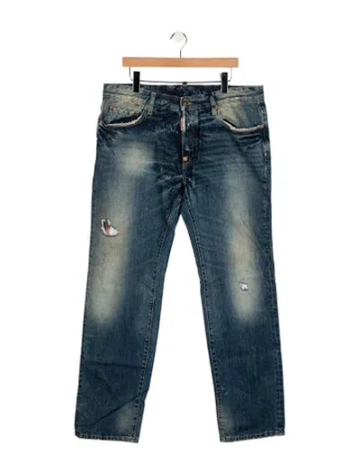 Pre-owned Dsquared2 Straight-leg Jeans In Blue