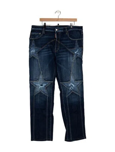 Pre-owned Dsquared2 Straight-leg Jeans In Blue