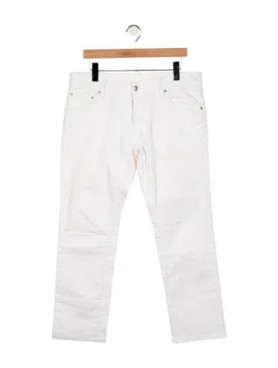 Pre-owned Dsquared2 Straight-leg Jeans In White