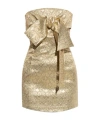 Dsquared2 Fame Bow Mini Dress In Nude