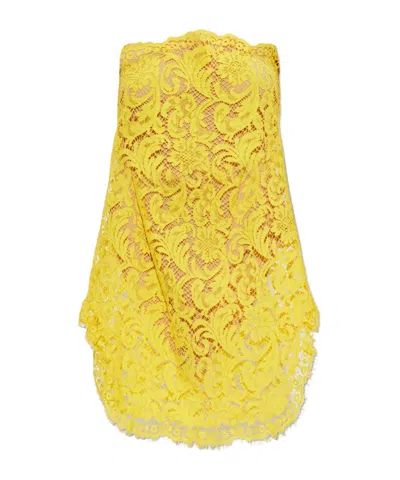 Dsquared2 Strapless Lace Mini Dress In Black
