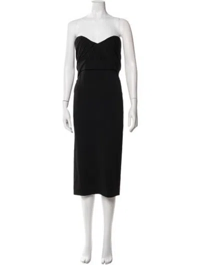Pre-owned Dsquared2 Strapless Midi Length Dress In Black