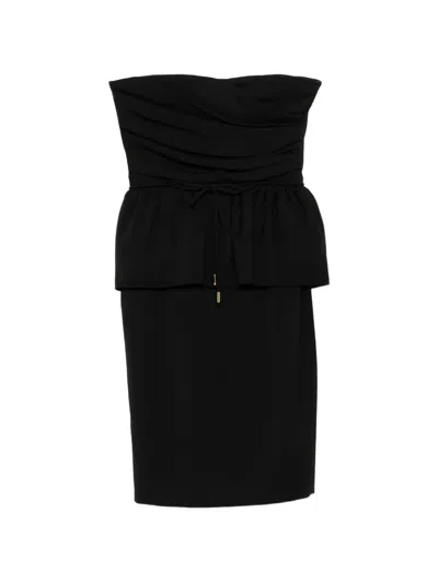 Dsquared2 Strapless Peplum-waist Dress In Multi
