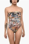 Dsquared2 Strapless Printed One Piece Swimsuit Grösse 40