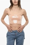 Dsquared2 Strapless Sequined Cropped Top