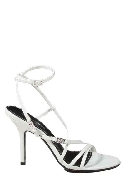 Dsquared2 Strapped Heeled Sandals In Bianco